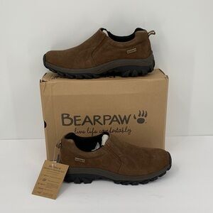 BearPaw Max slip-on loafer shoe chunky brown suede leather hiking men new 9.5